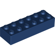 Lego kostka (kostička) 2x6, tmavě modrá (4649967, 6100239)